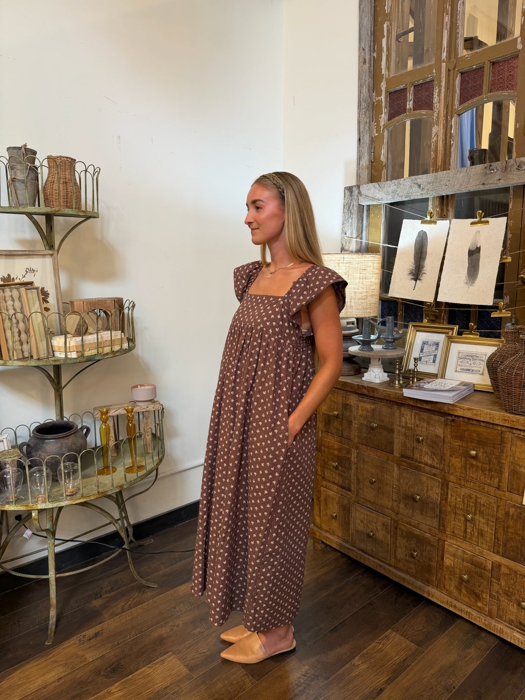 Ditsy Floral Midi Dress