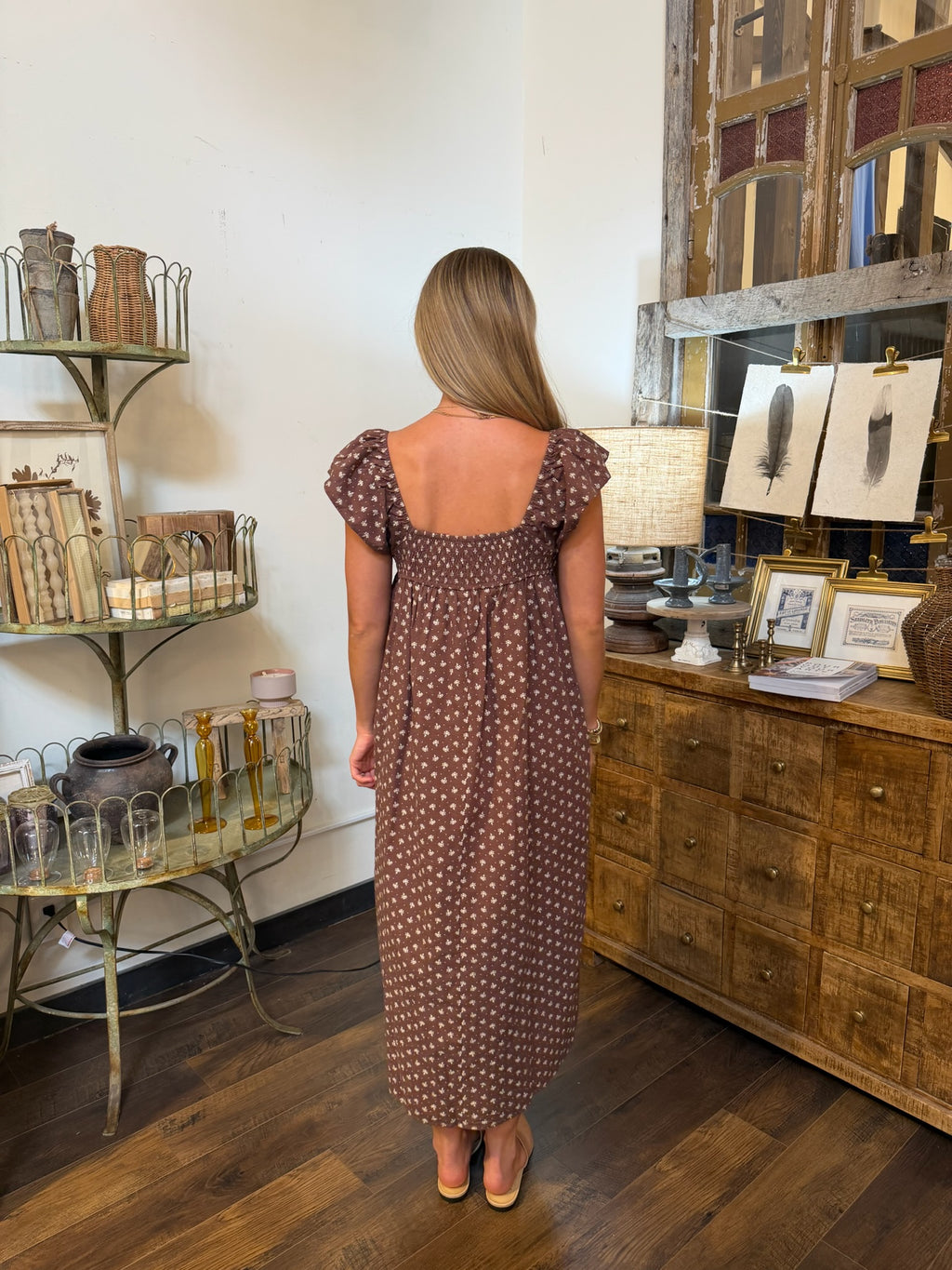 Ditsy Floral Midi Dress