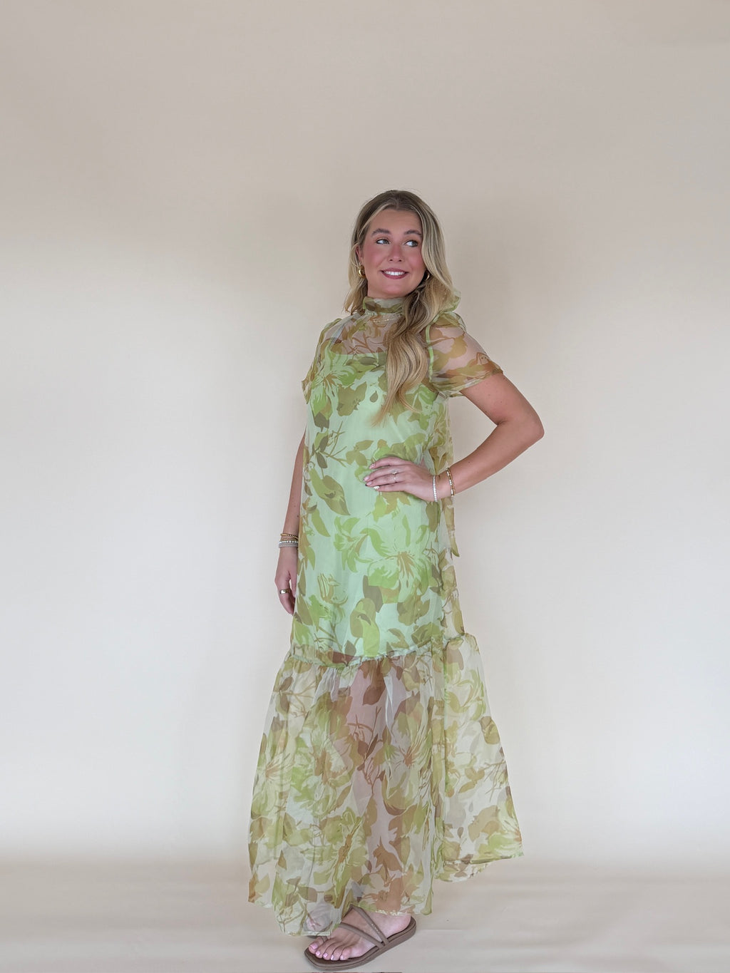 Ellery Floral Organza Maxi Dress
