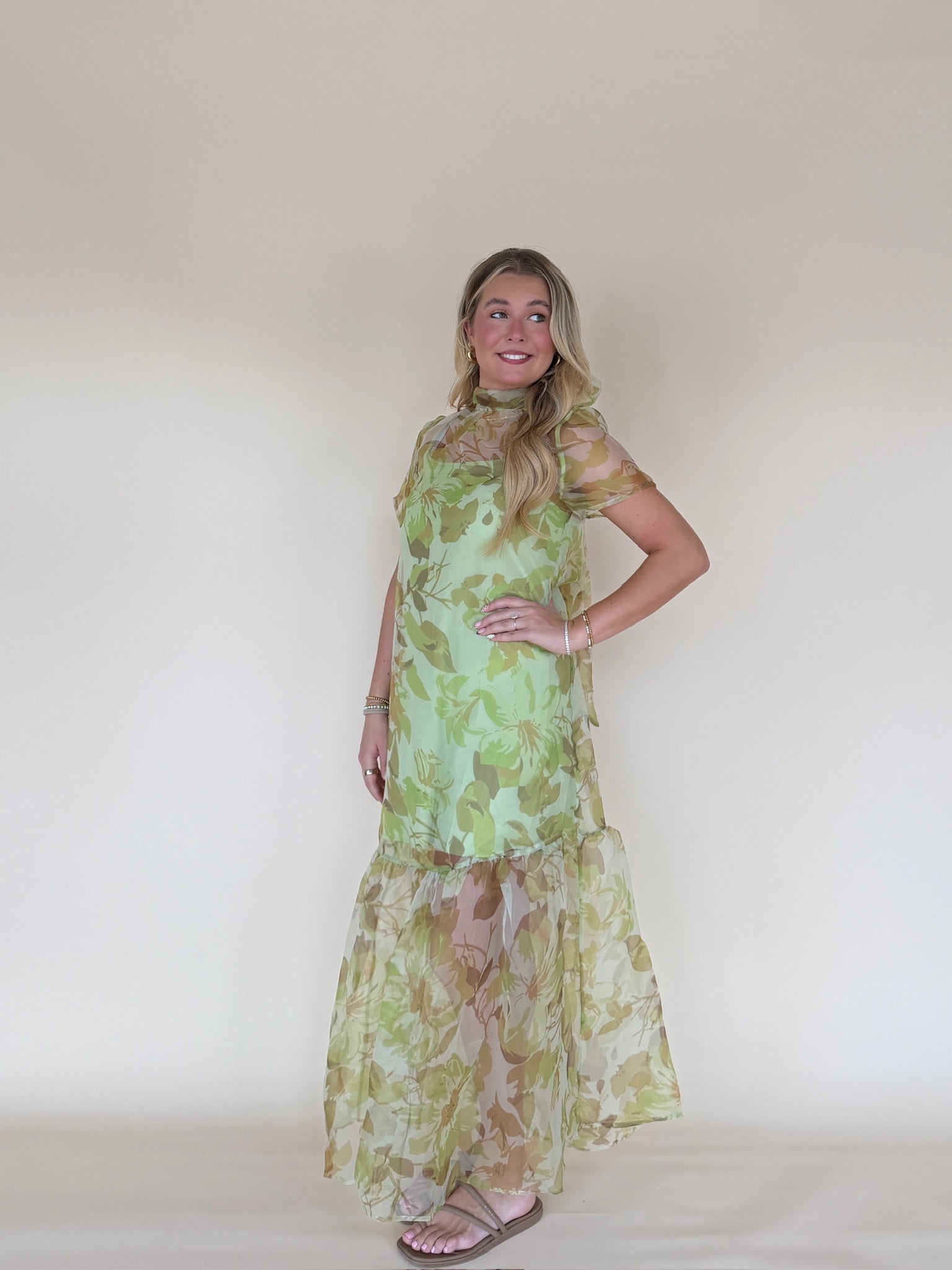 Ellery Floral Organza Maxi Dress