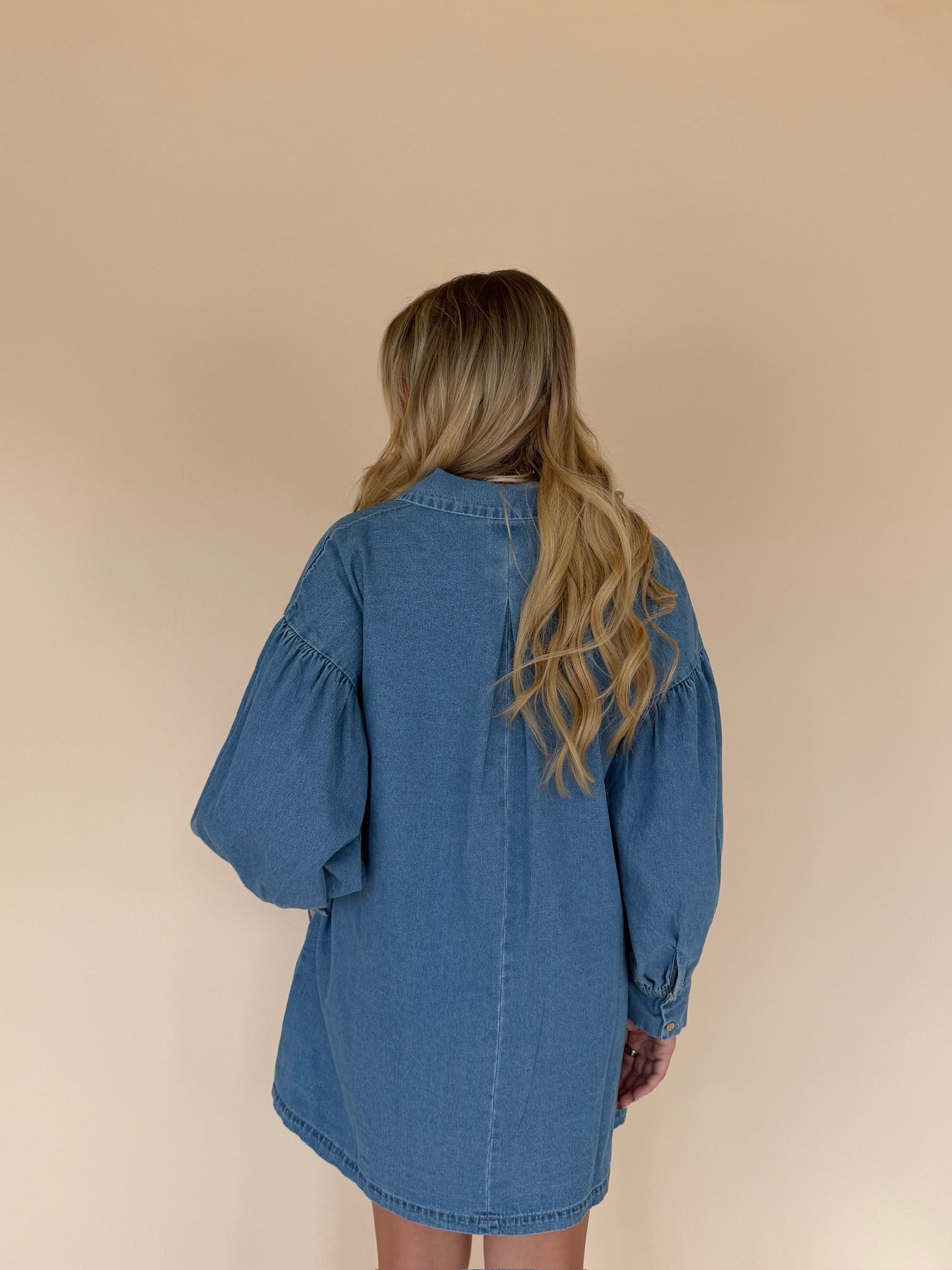 Scallop Denim Mini Dress