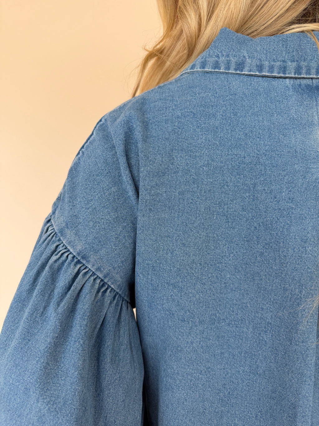 Scallop Denim Mini Dress