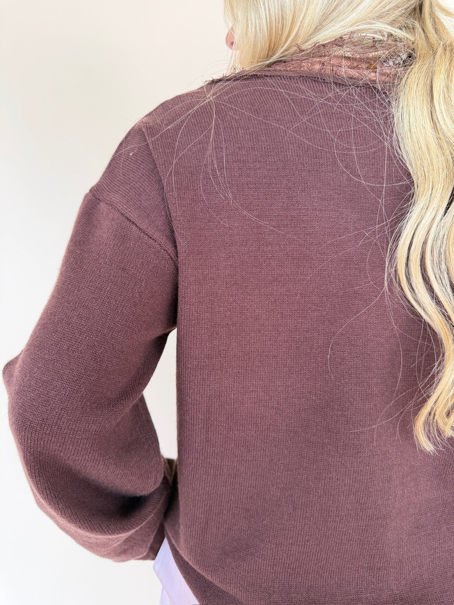 Lace V-Neck Sweater
