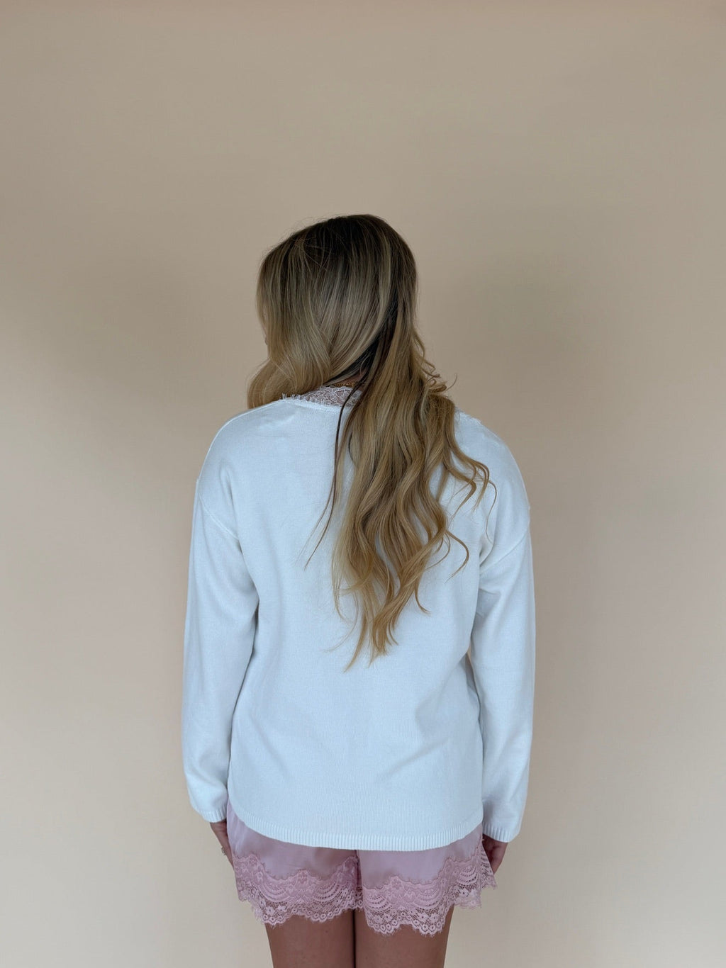 Lace V-Neck Sweater