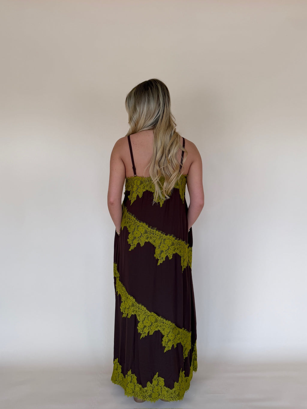 Lace Trim Detail Maxi Dress