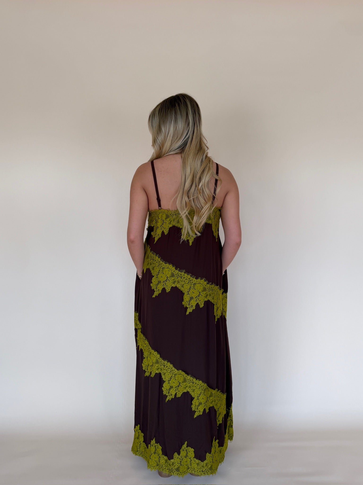 Lace Trim Detail Maxi Dress