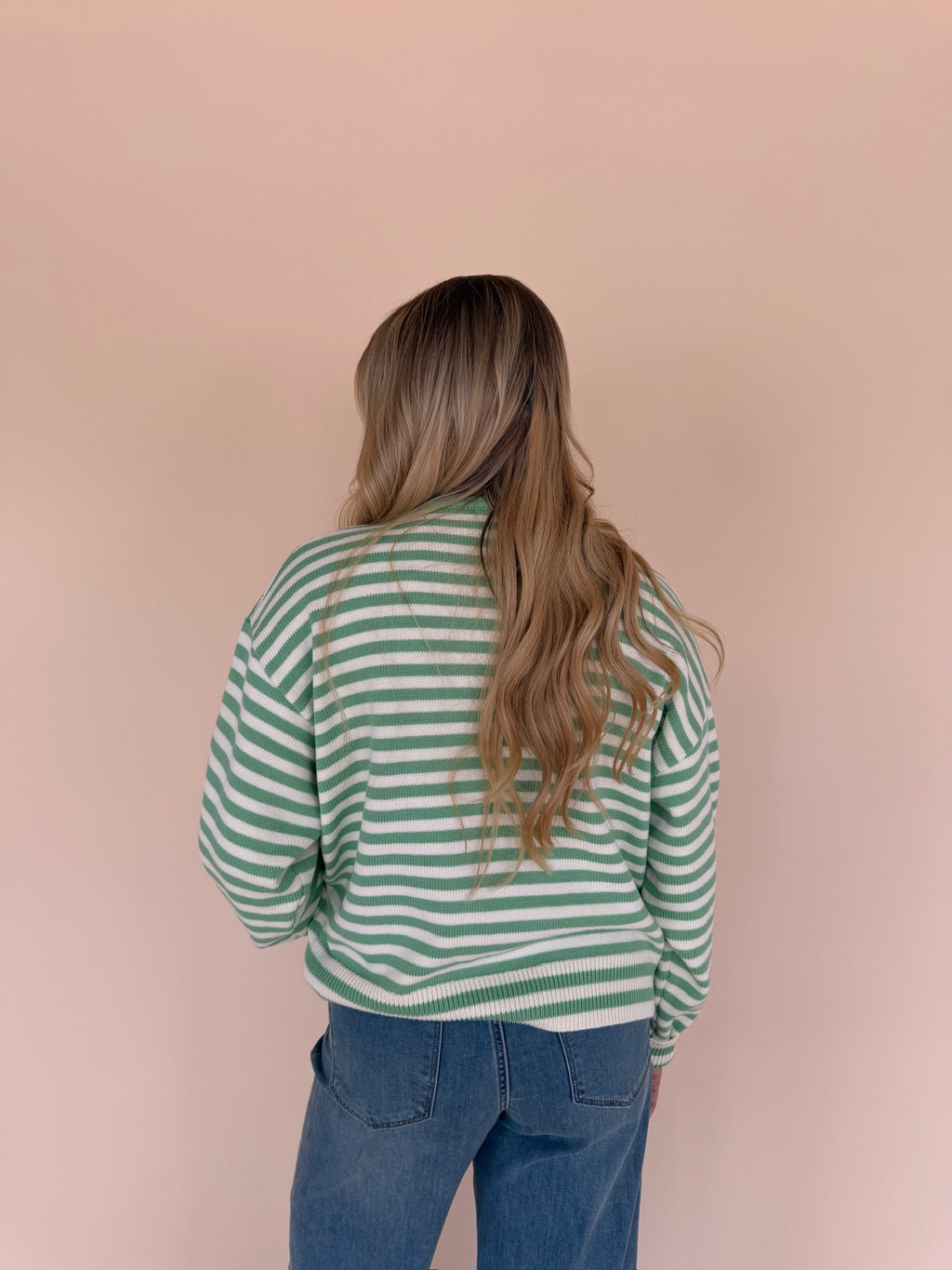 Striped Fish Coastal Graphic Sweater