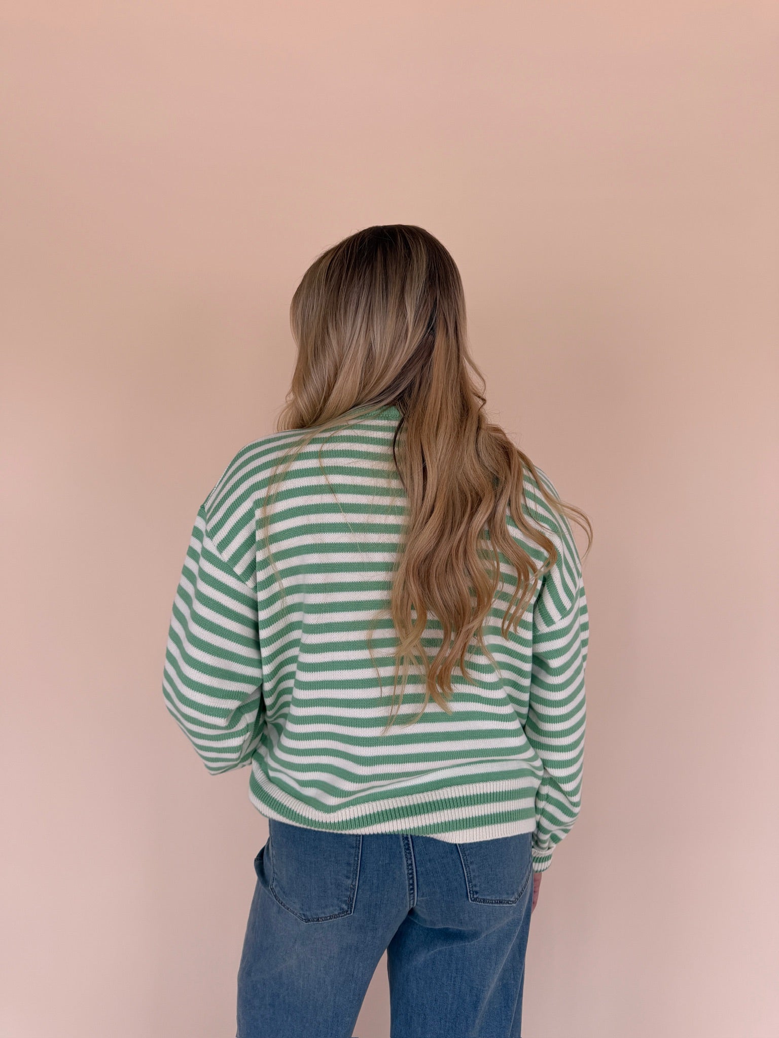 Striped Fish Coastal Graphic Sweater