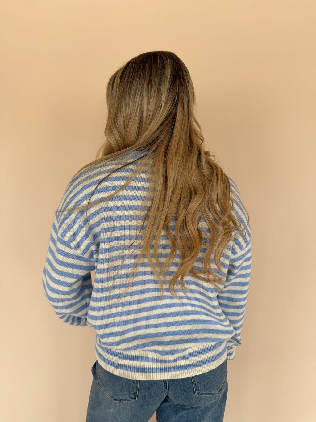 Striped Fish Coastal Graphic Sweater