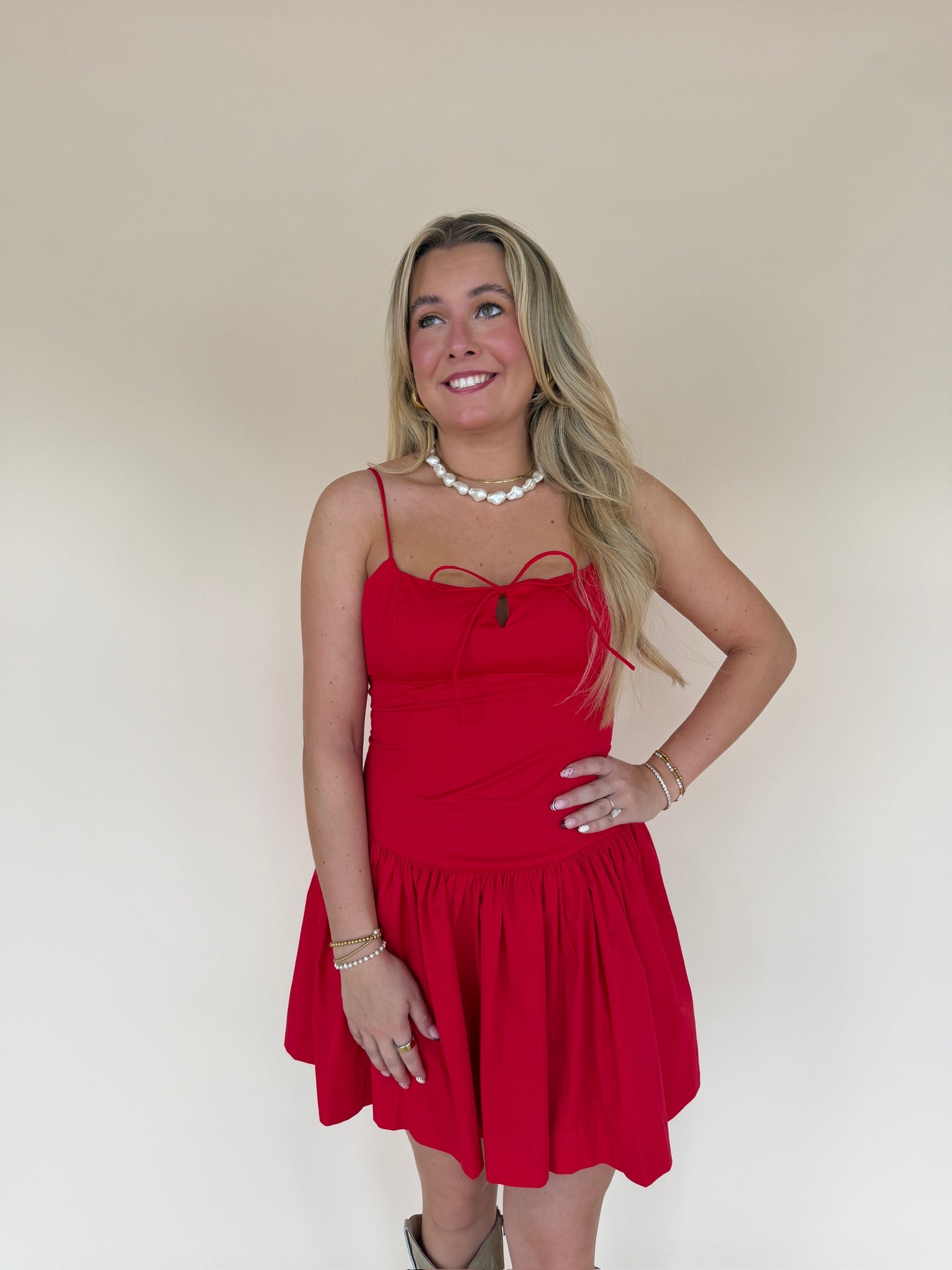 Front Bow Mini Dress