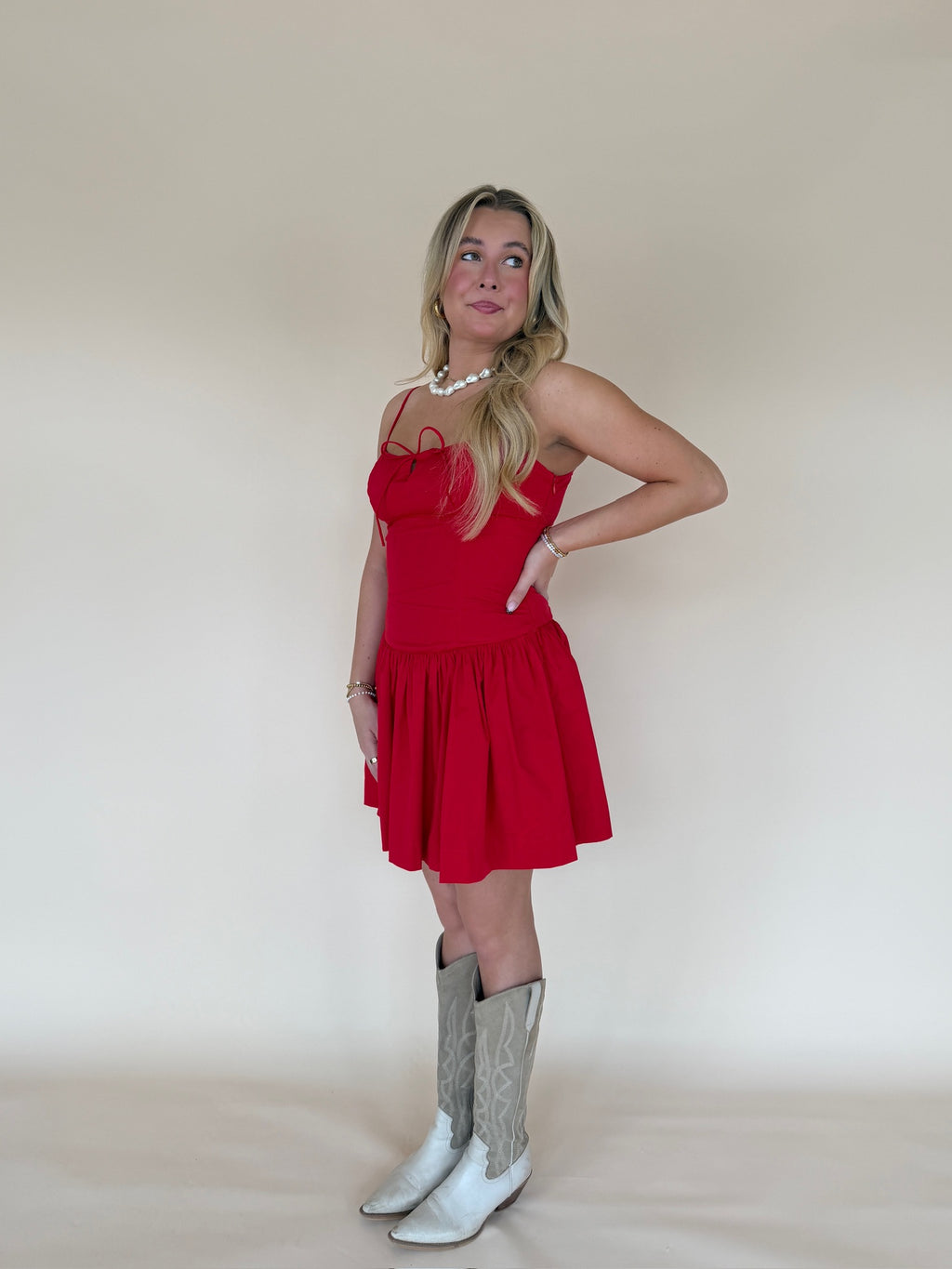 Front Bow Mini Dress