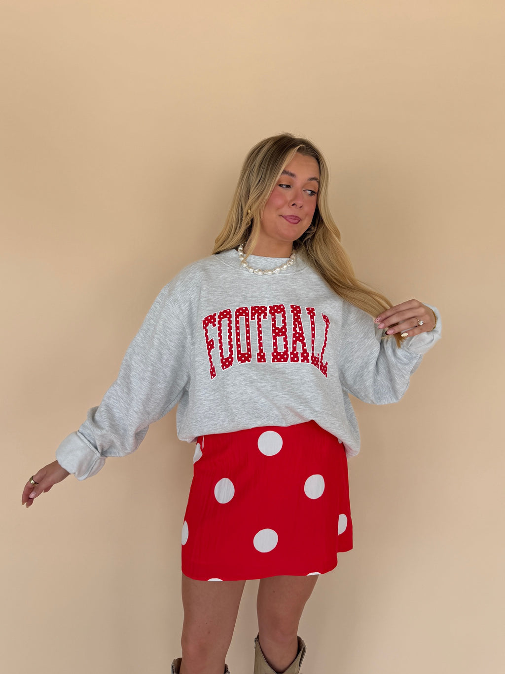 Football Polka Dot Mockneck
