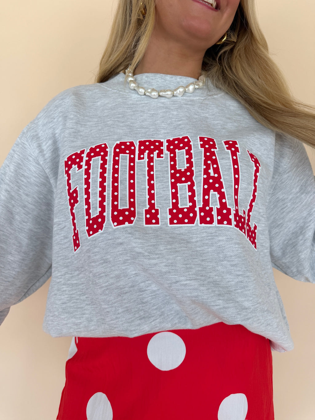 Football Polka Dot Mockneck