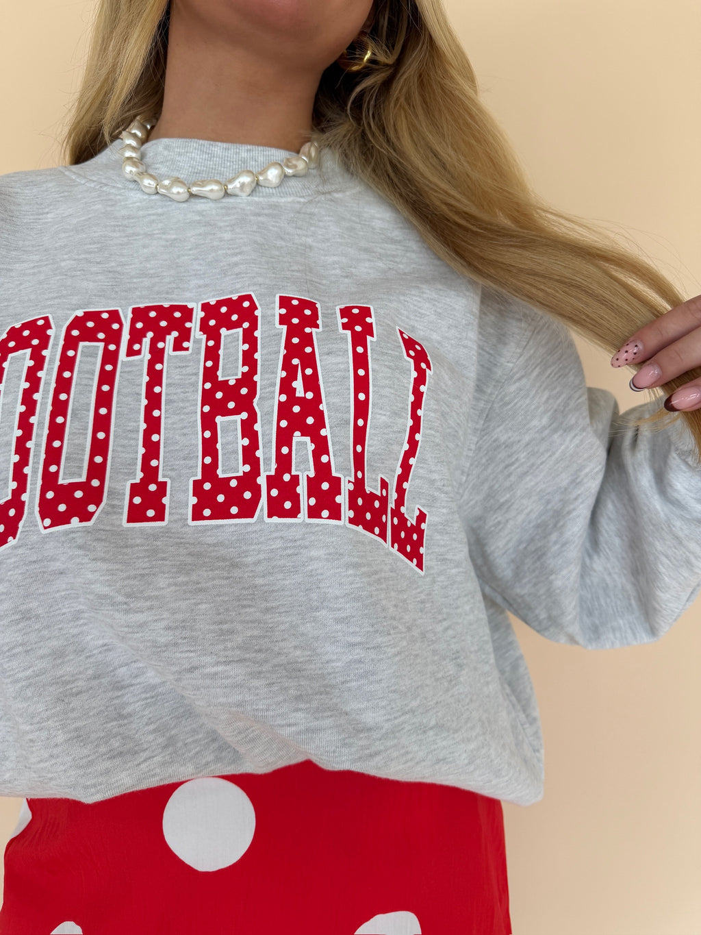 Football Polka Dot Mockneck