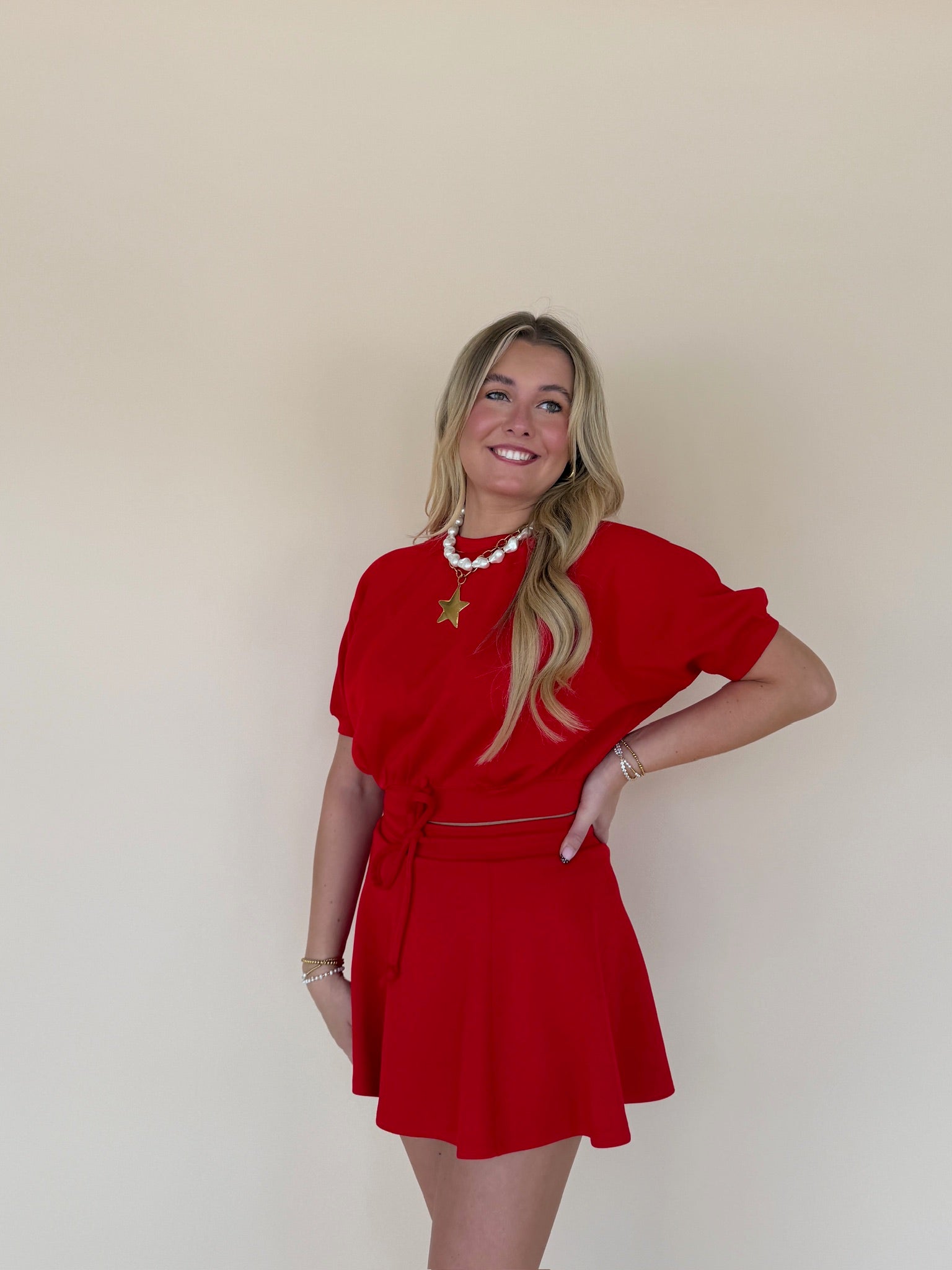 Cropped Short Sleeve Sweatshirt