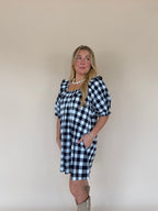 Gingham Ruffle Mini Dress
