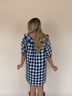 Gingham Ruffle Mini Dress