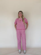 Gingham Scallop Pants