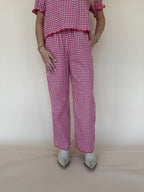 Gingham Scallop Pants