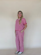 Gingham Scallop Pants