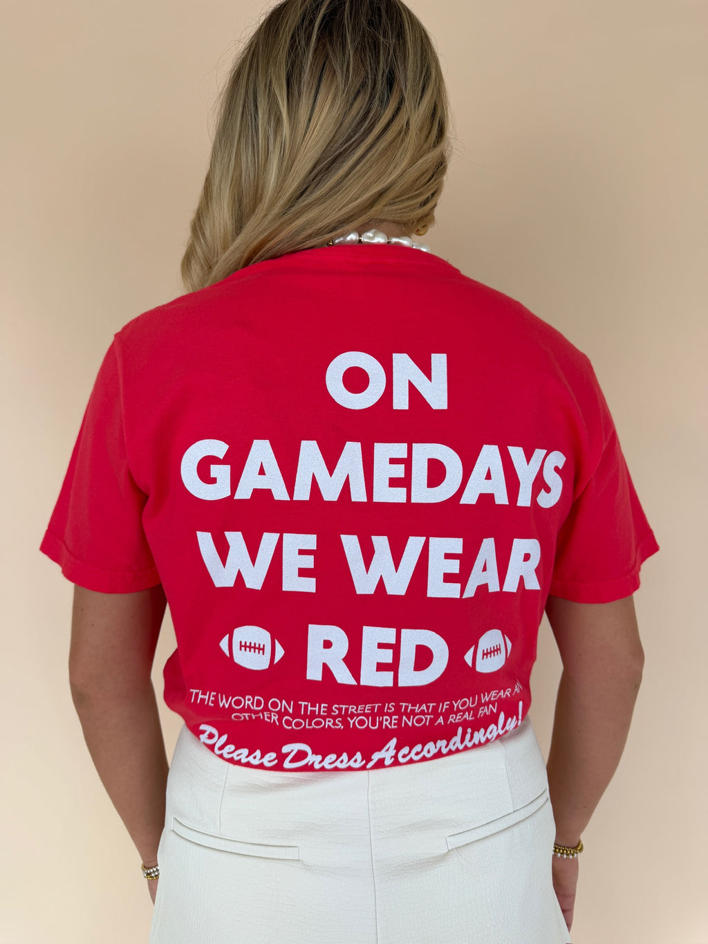 Gamedays We Wear Red Tee