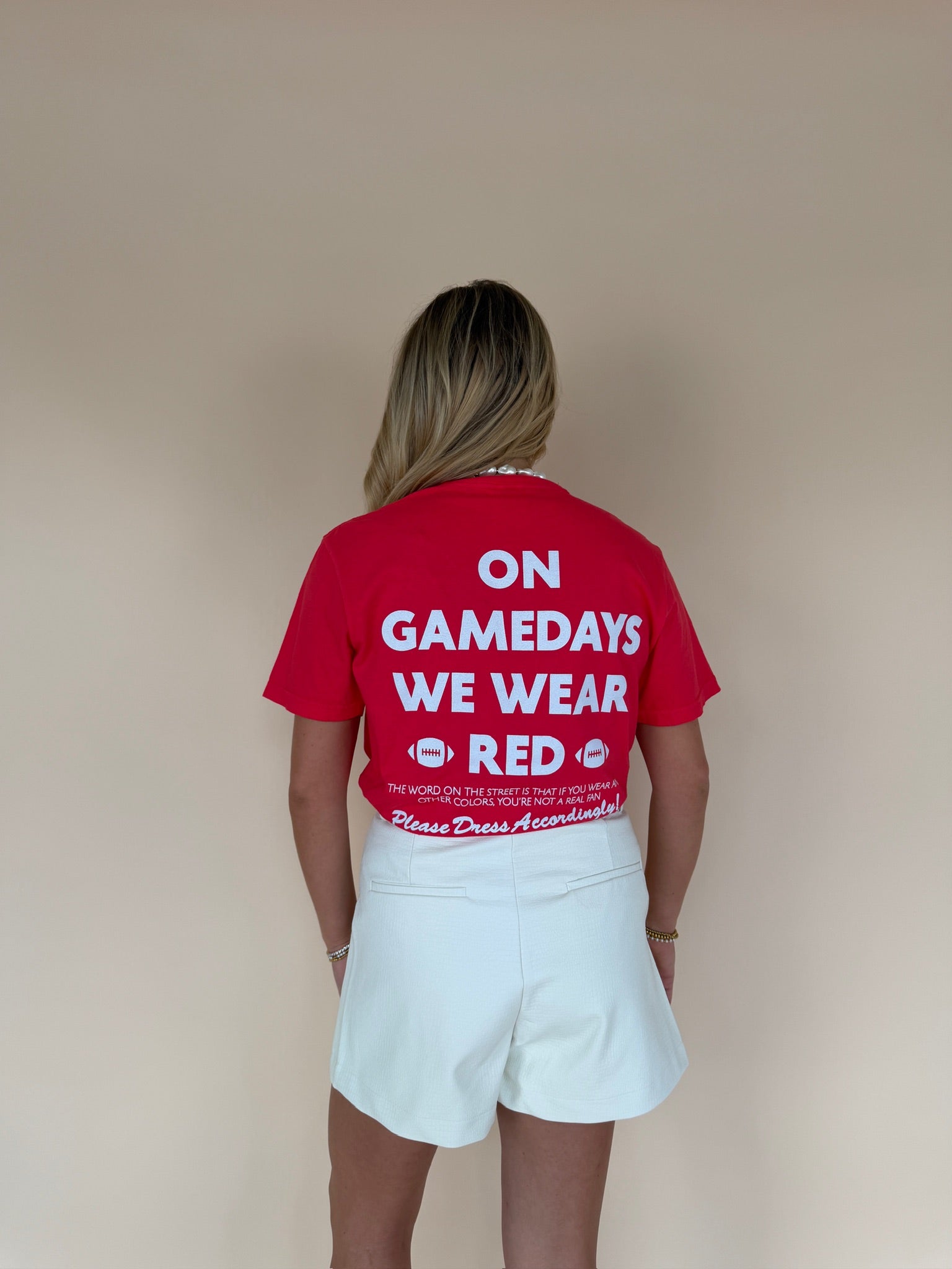 Gamedays We Wear Red Tee
