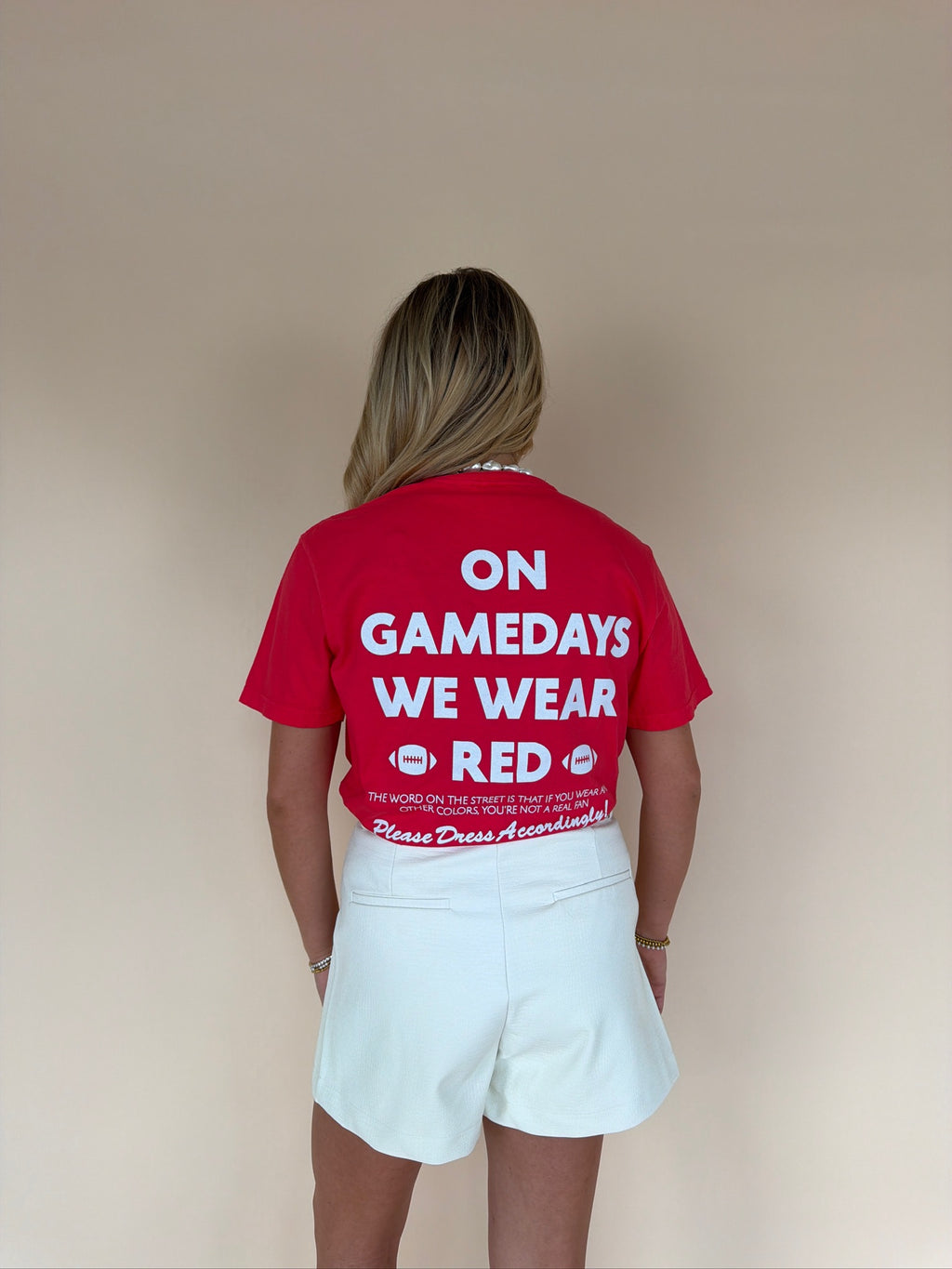 Gamedays We Wear Red Tee