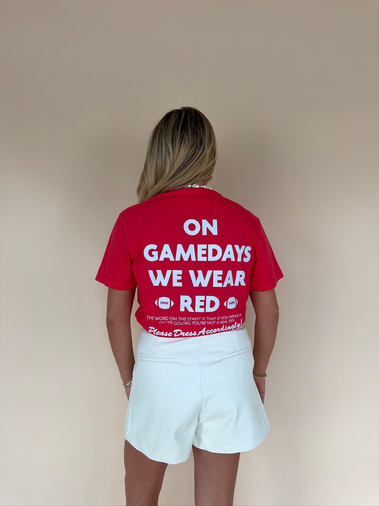 Gamedays We Wear Red Tee