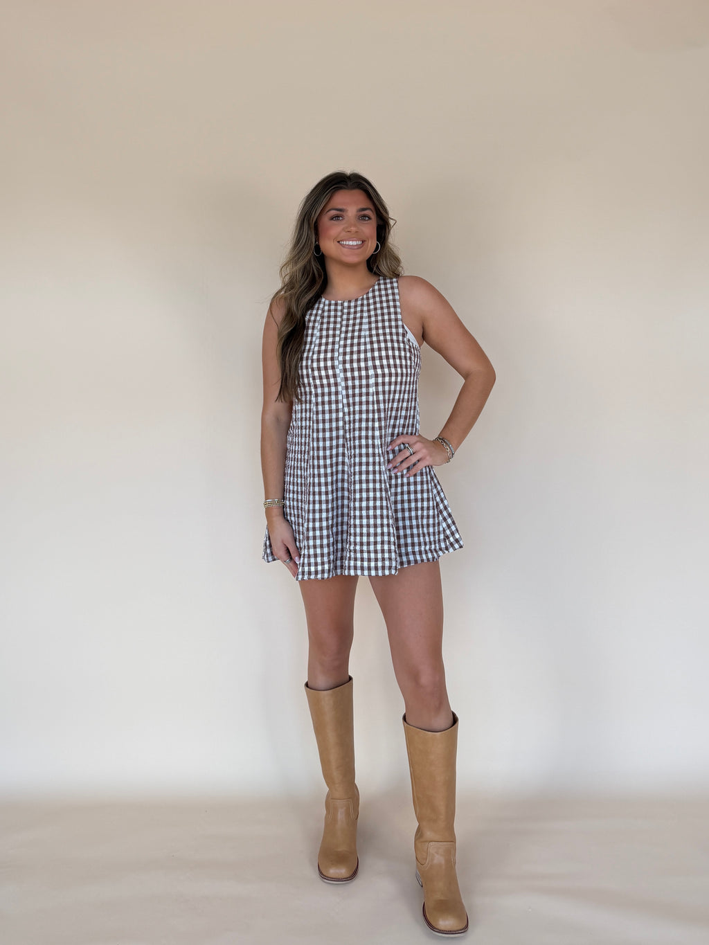 Gingham Romper
