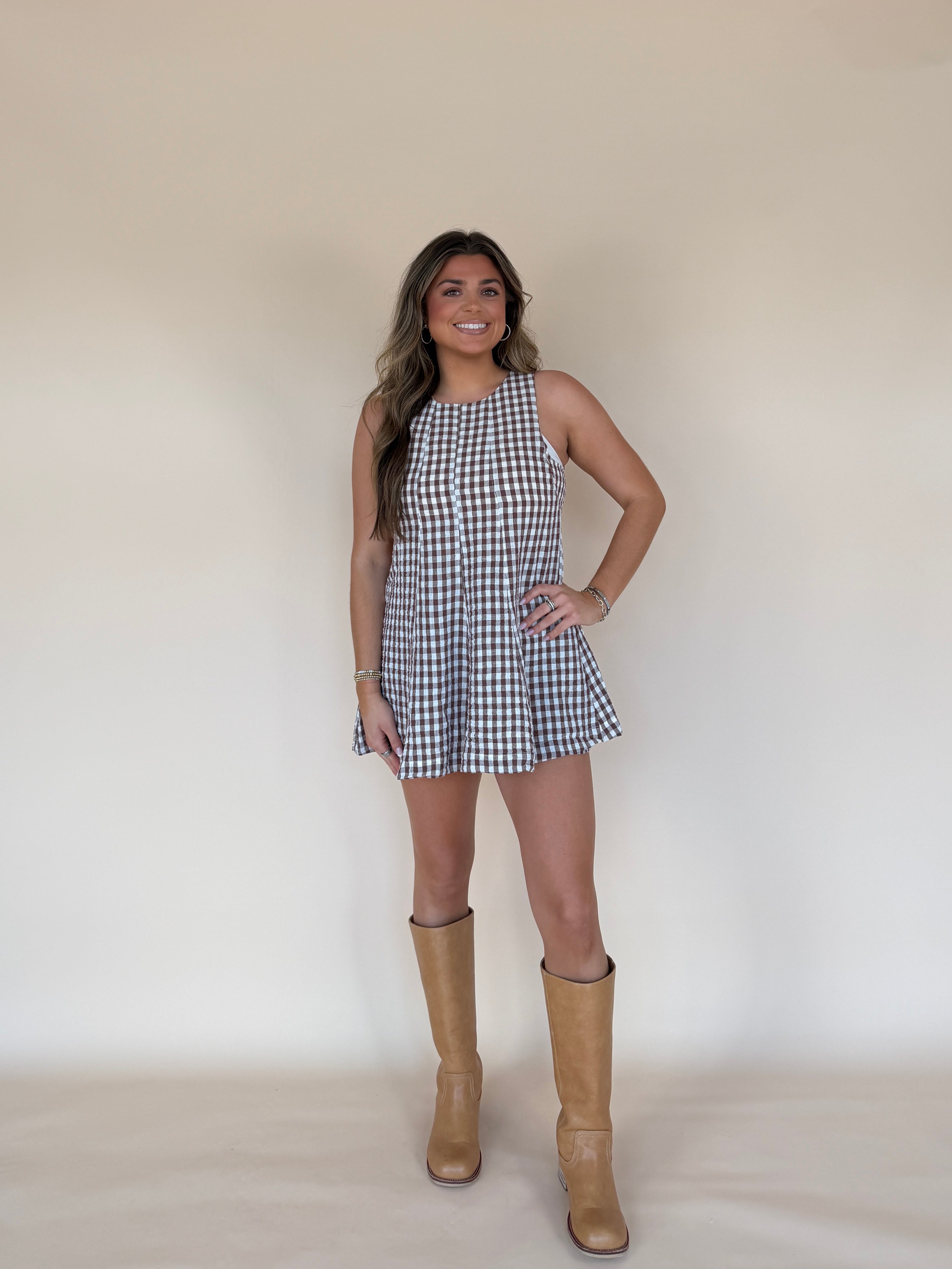 Gingham Romper