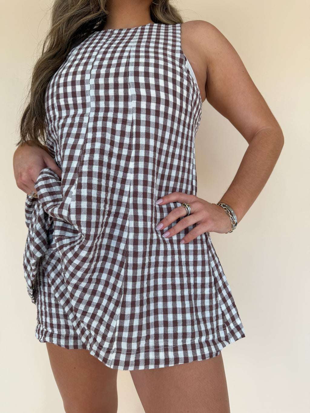 Gingham Romper
