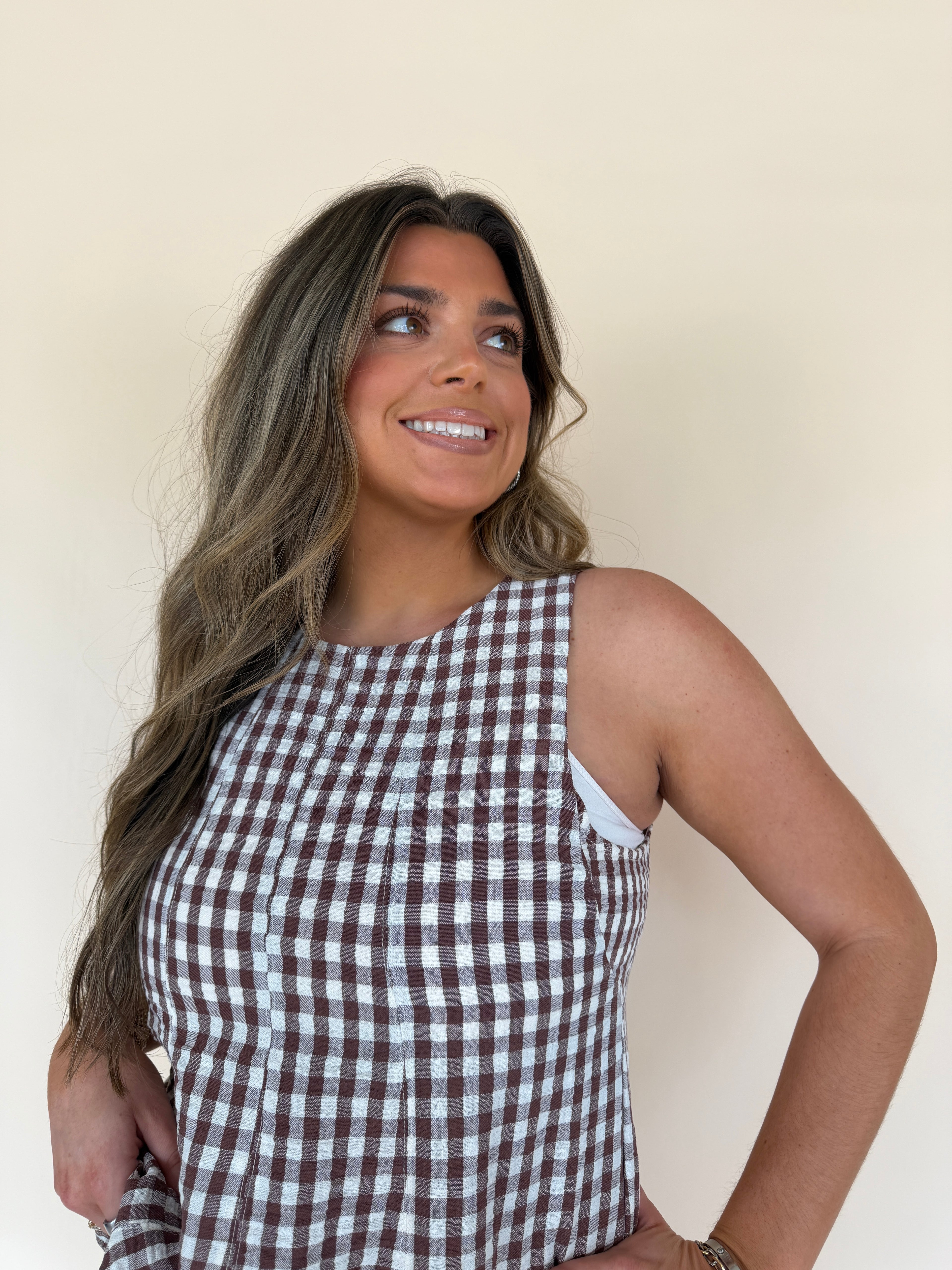 Gingham Romper