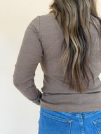 Stripe Crew Neck Knit Top