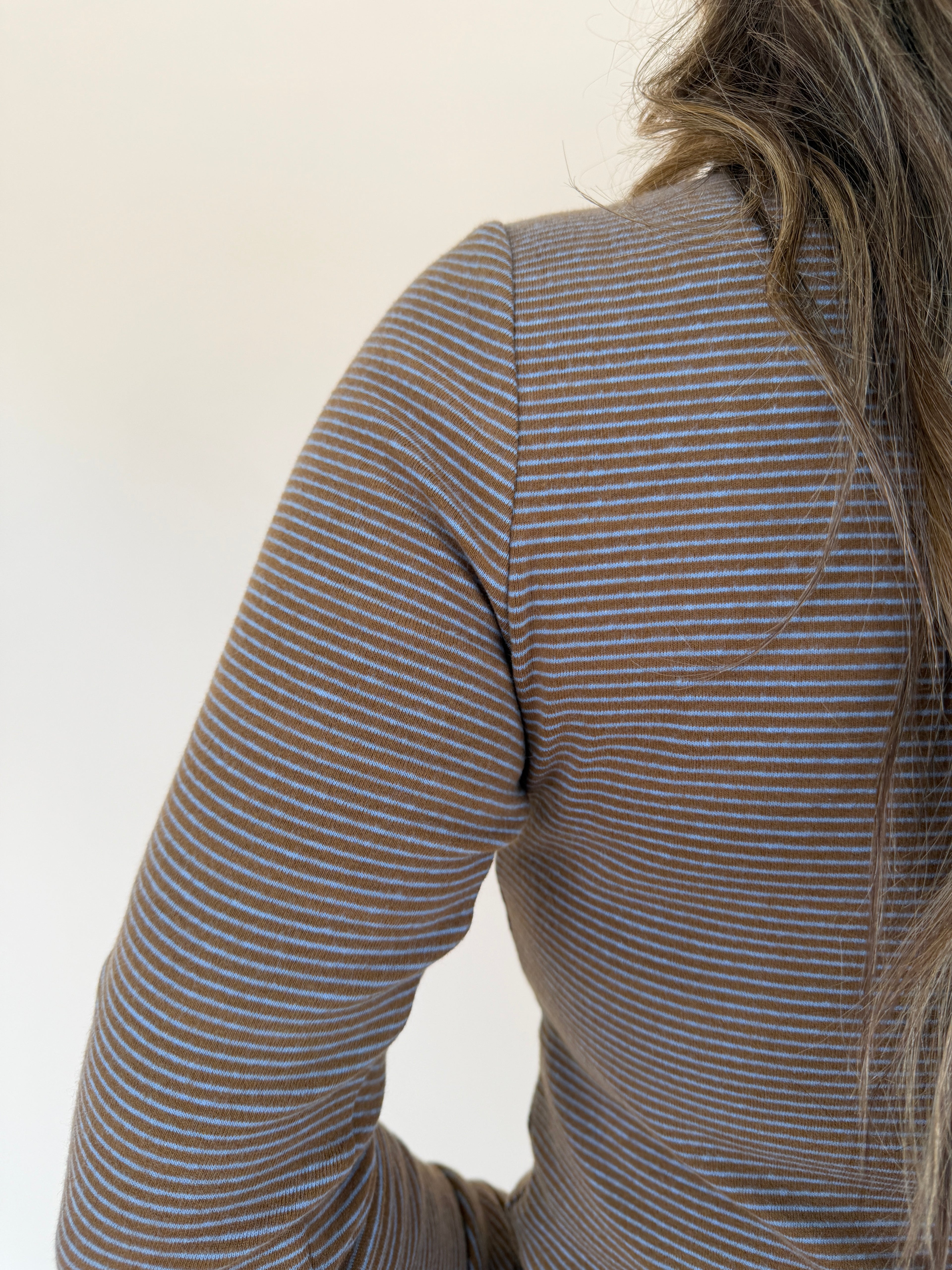 Stripe Crew Neck Knit Top
