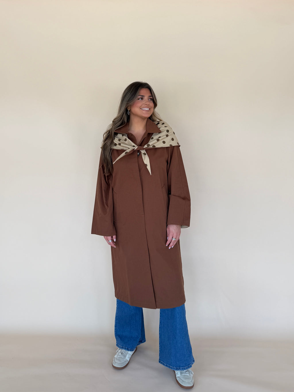 Long Trench Scarf Jacket