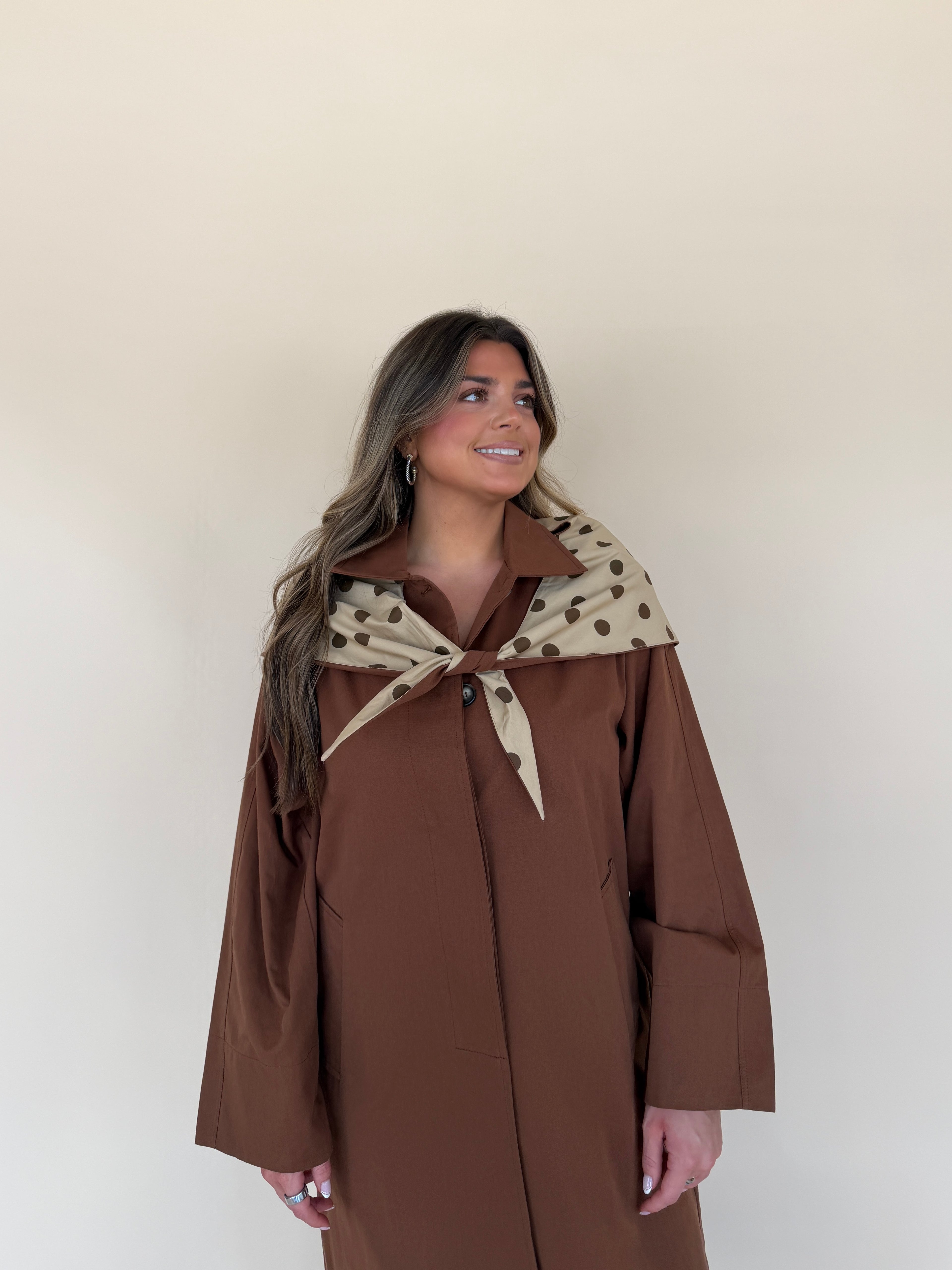 Long Trench Scarf Jacket