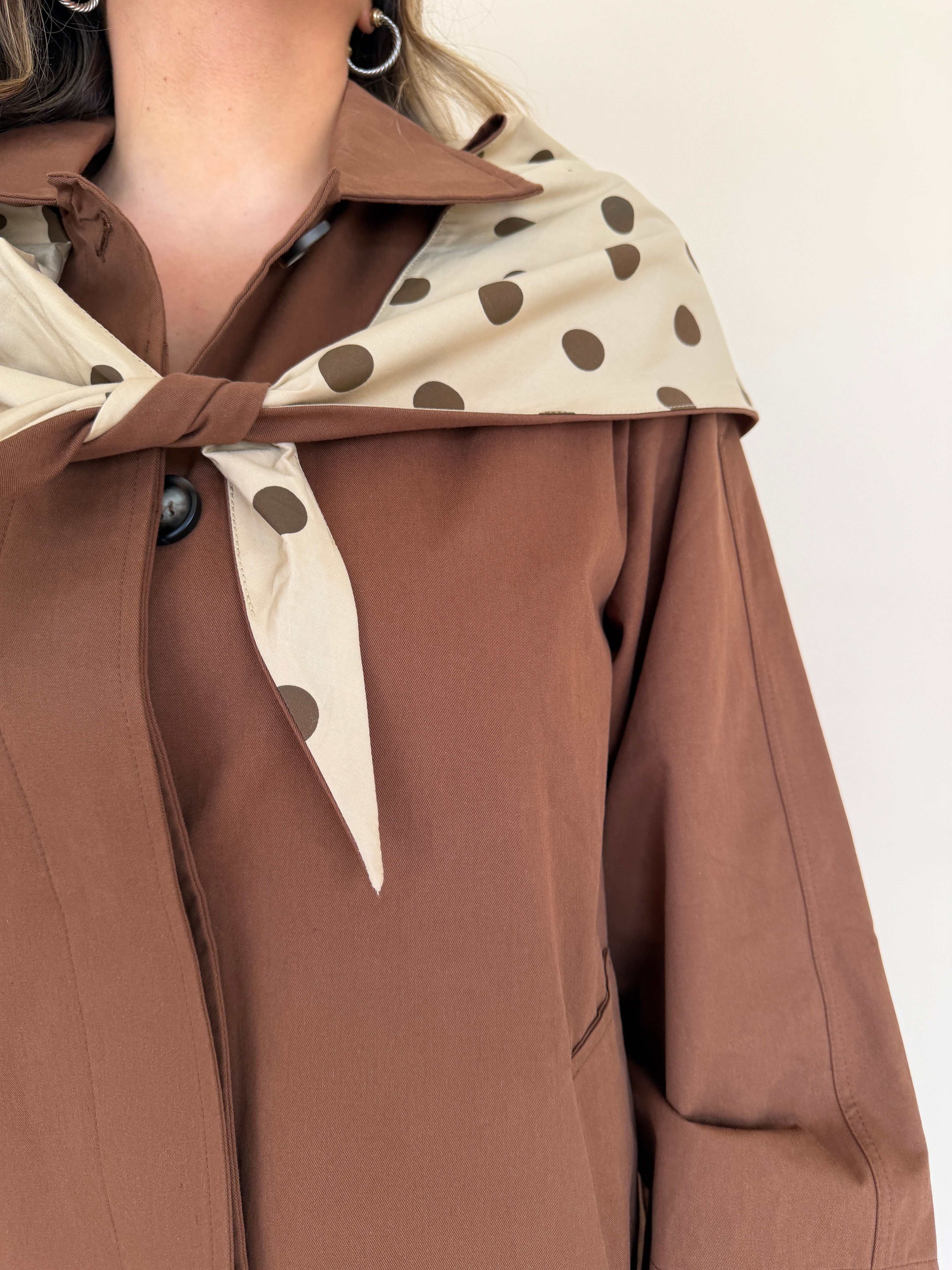 Long Trench Scarf Jacket