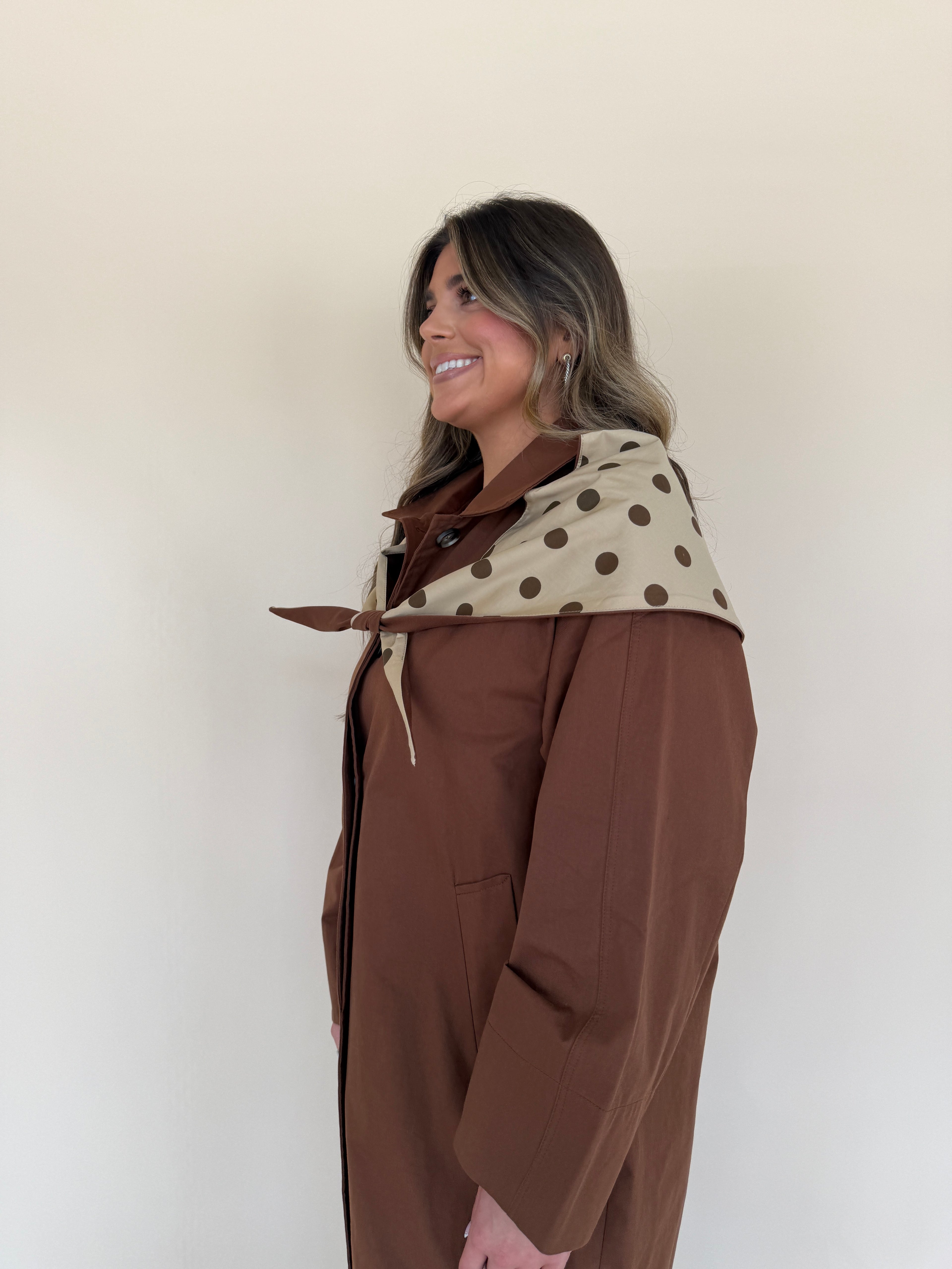 Long Trench Scarf Jacket