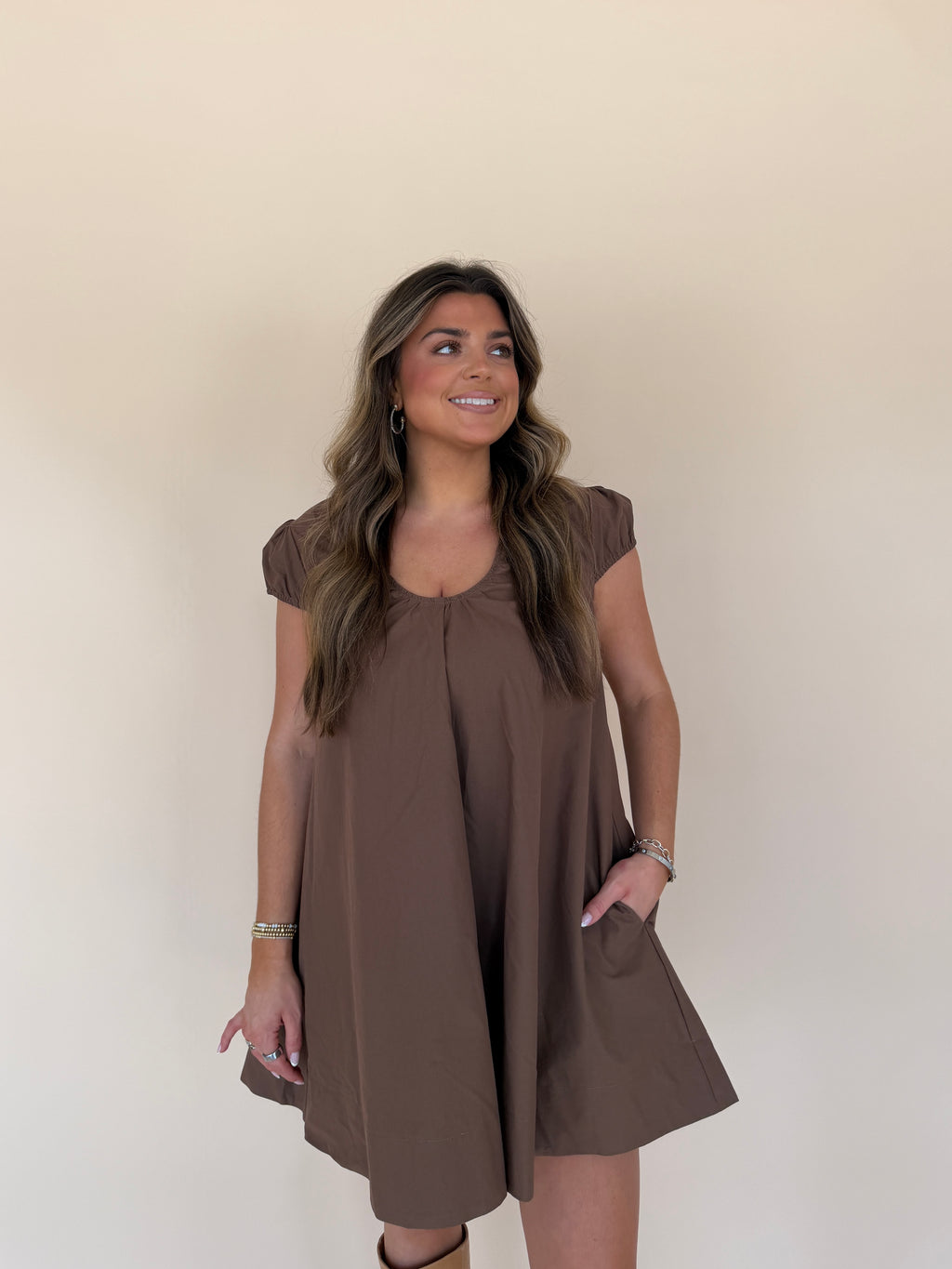 U-Neck Mini Dress