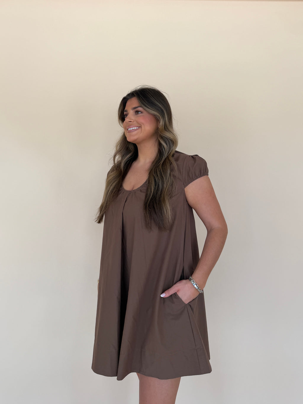 U-Neck Mini Dress