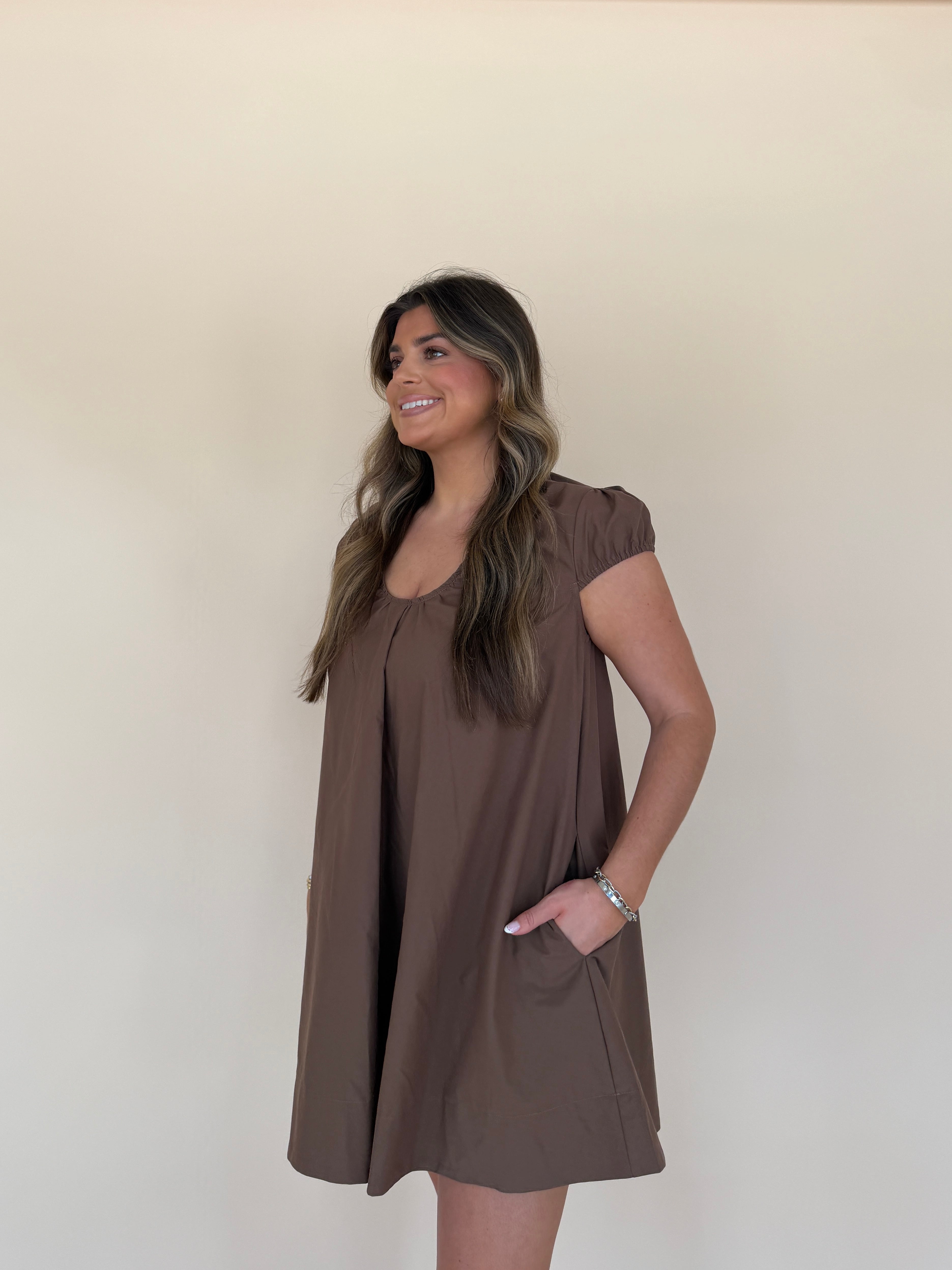 U-Neck Mini Dress
