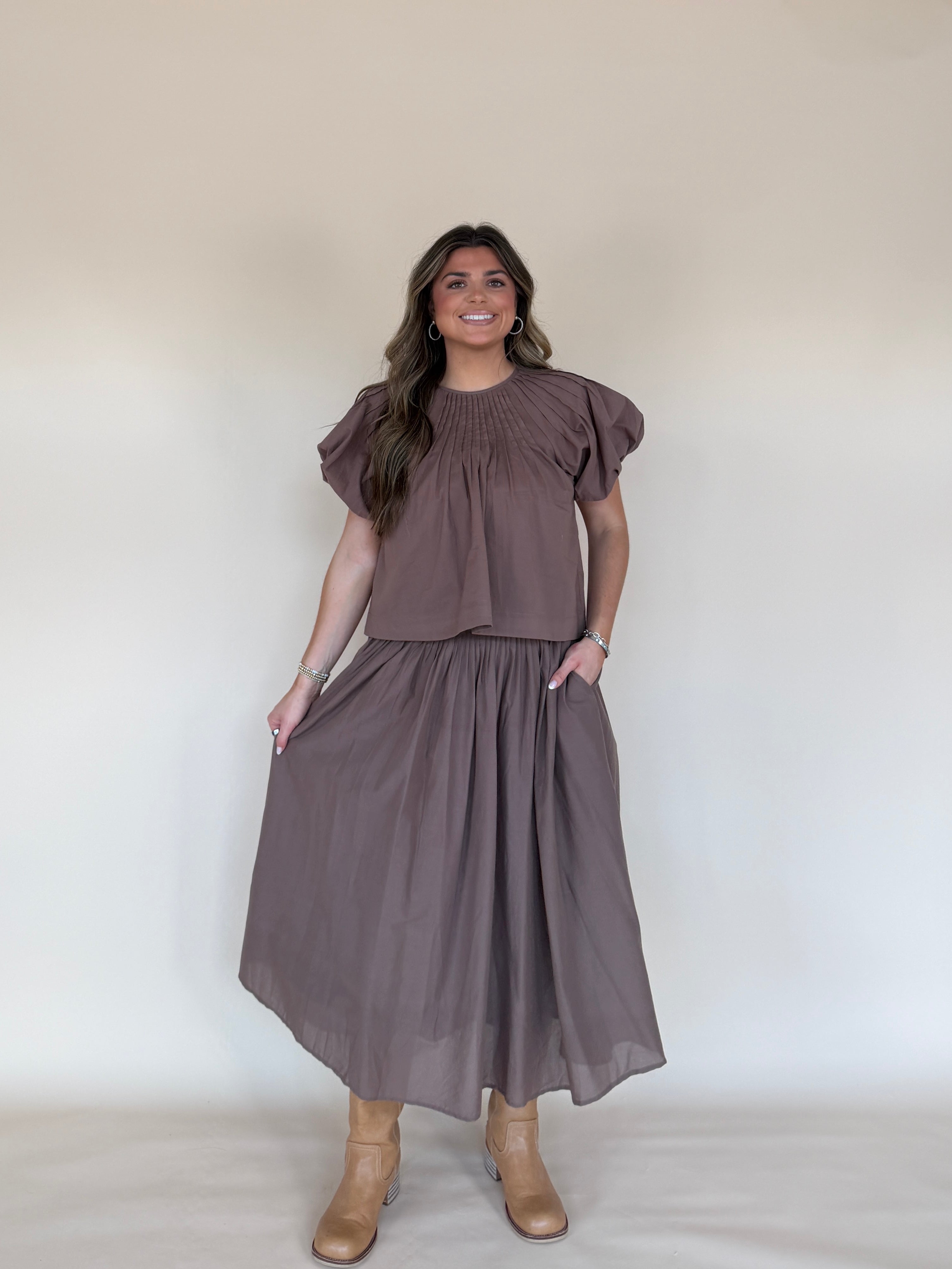 Pleated Detail Top