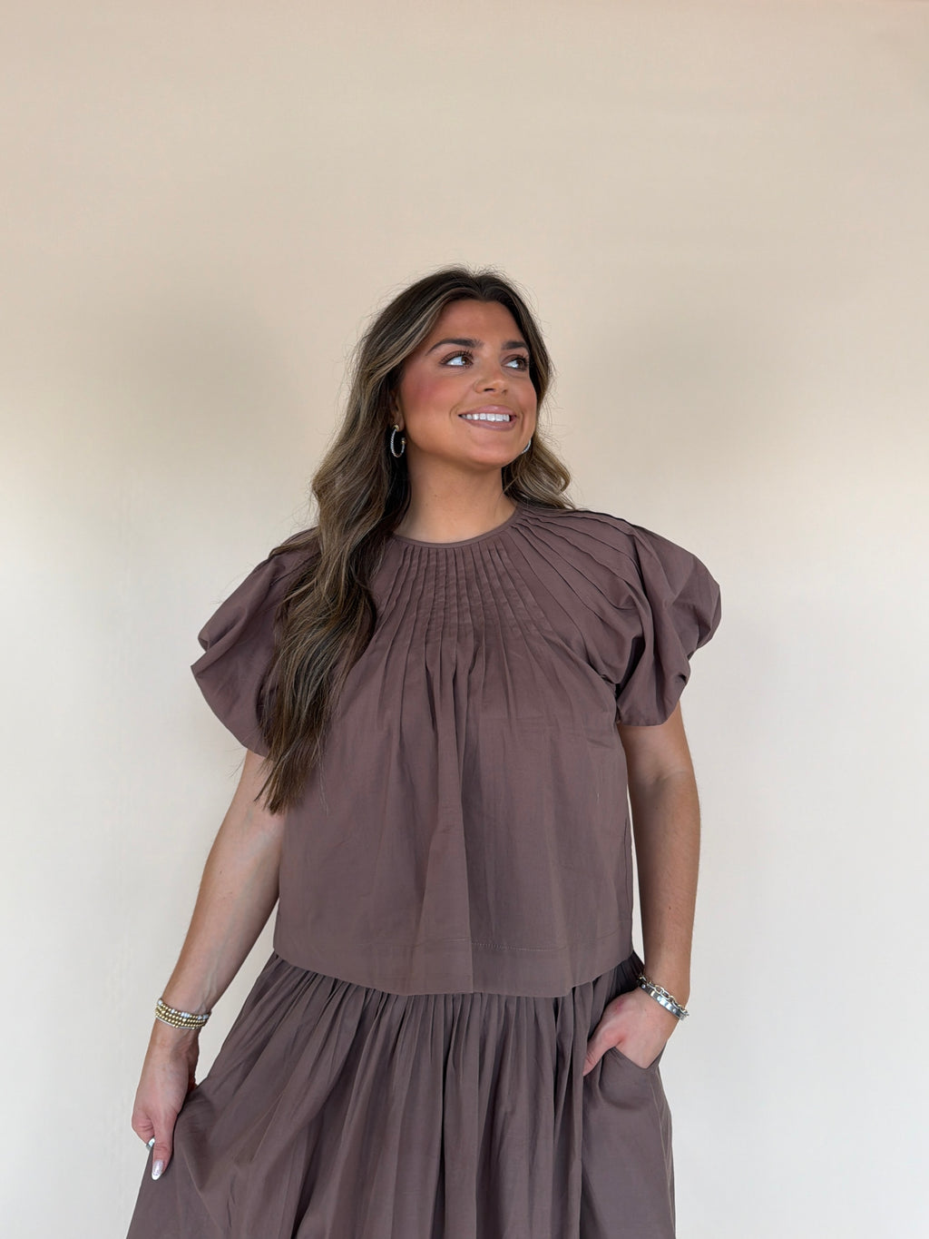 Pleated Detail Top