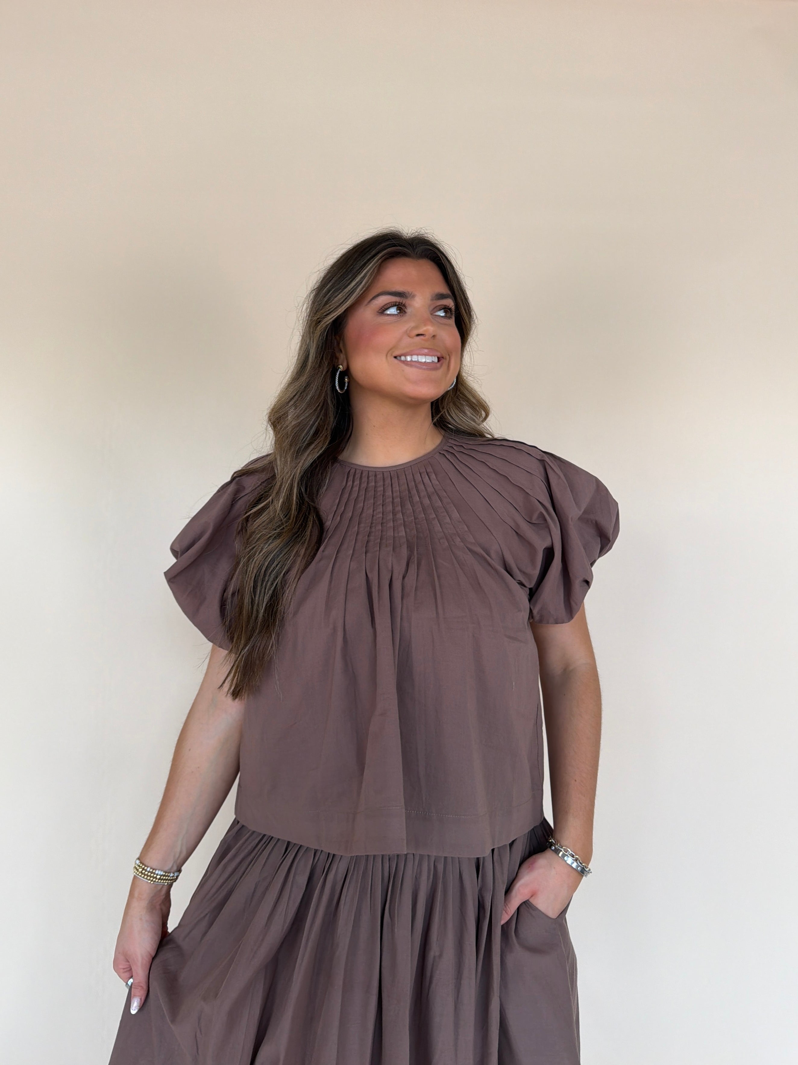 Pleated Detail Top