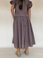 Pintuck Waist Maxi Skirt