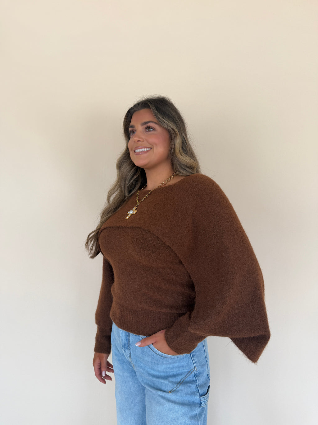 Layered Cape Sweater