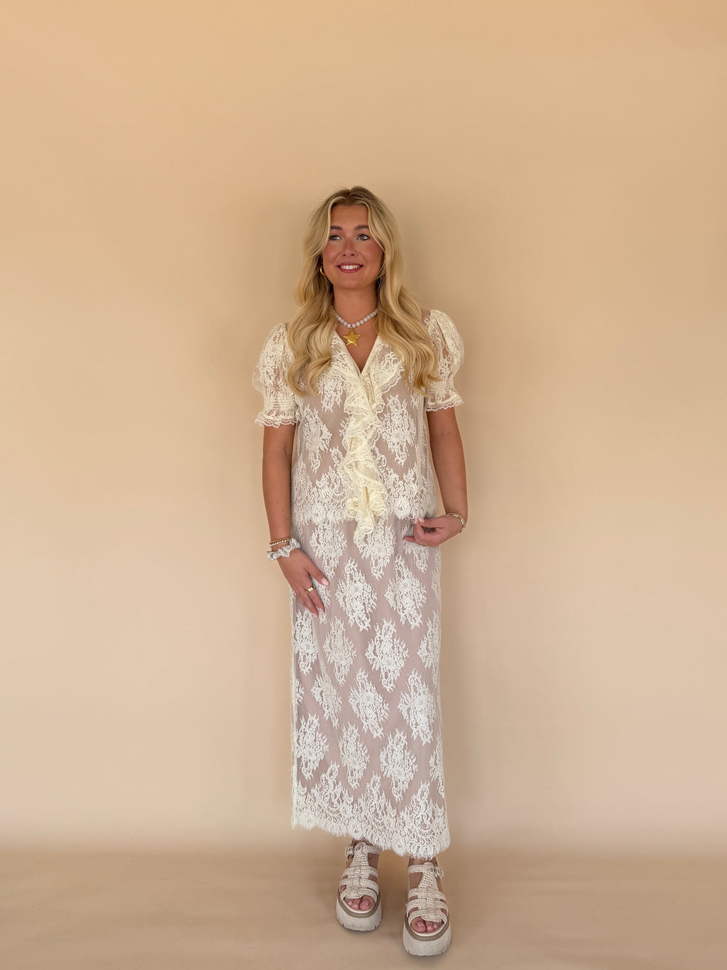 Lennon Lace Midi Skirt