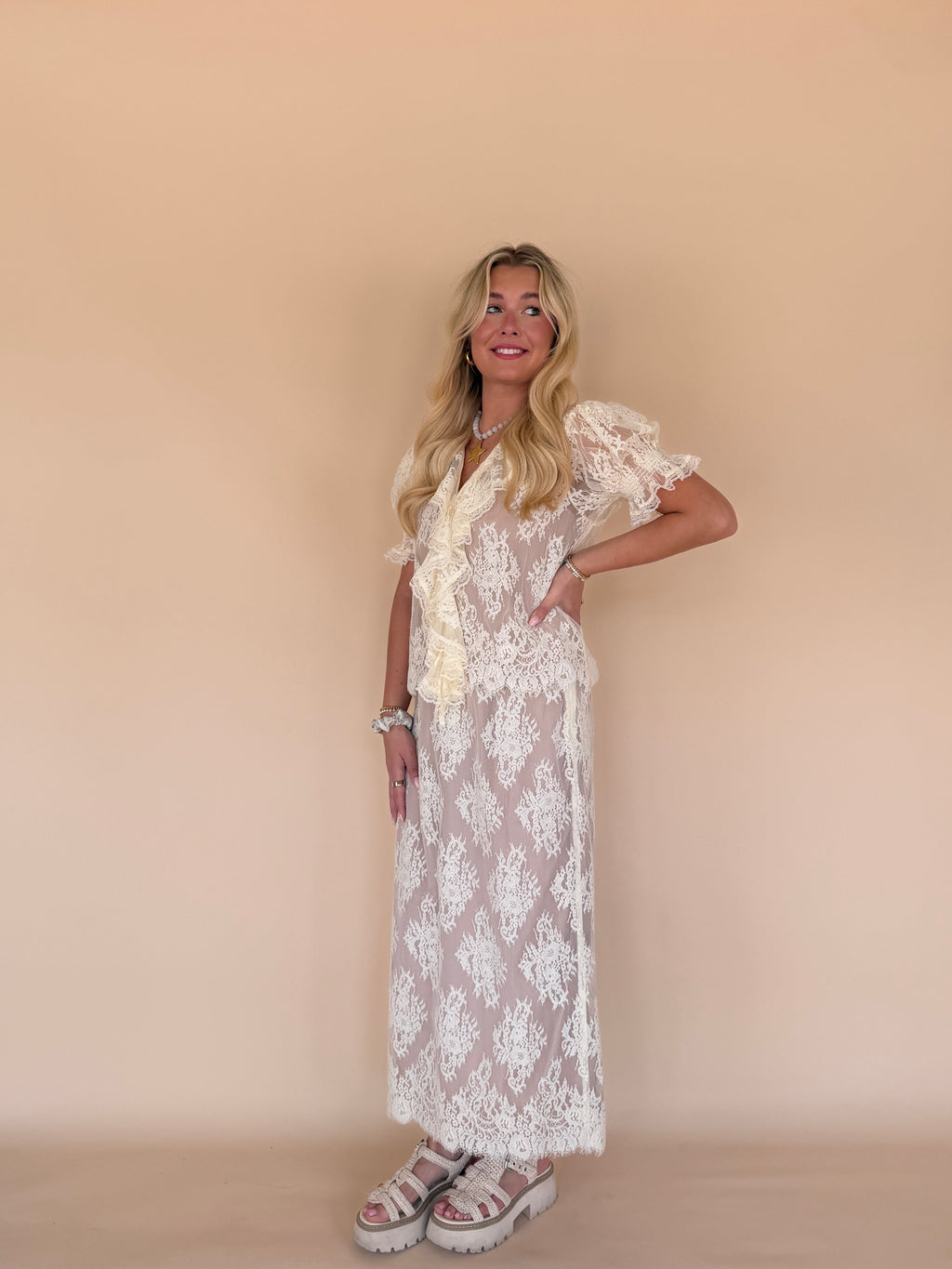 Lennon Lace Midi Skirt