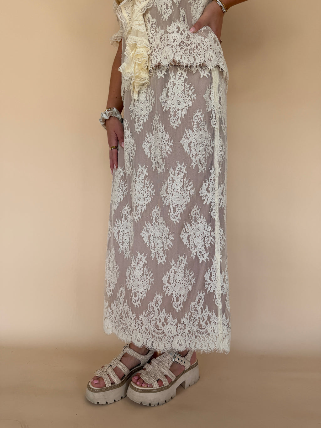 Lennon Lace Midi Skirt