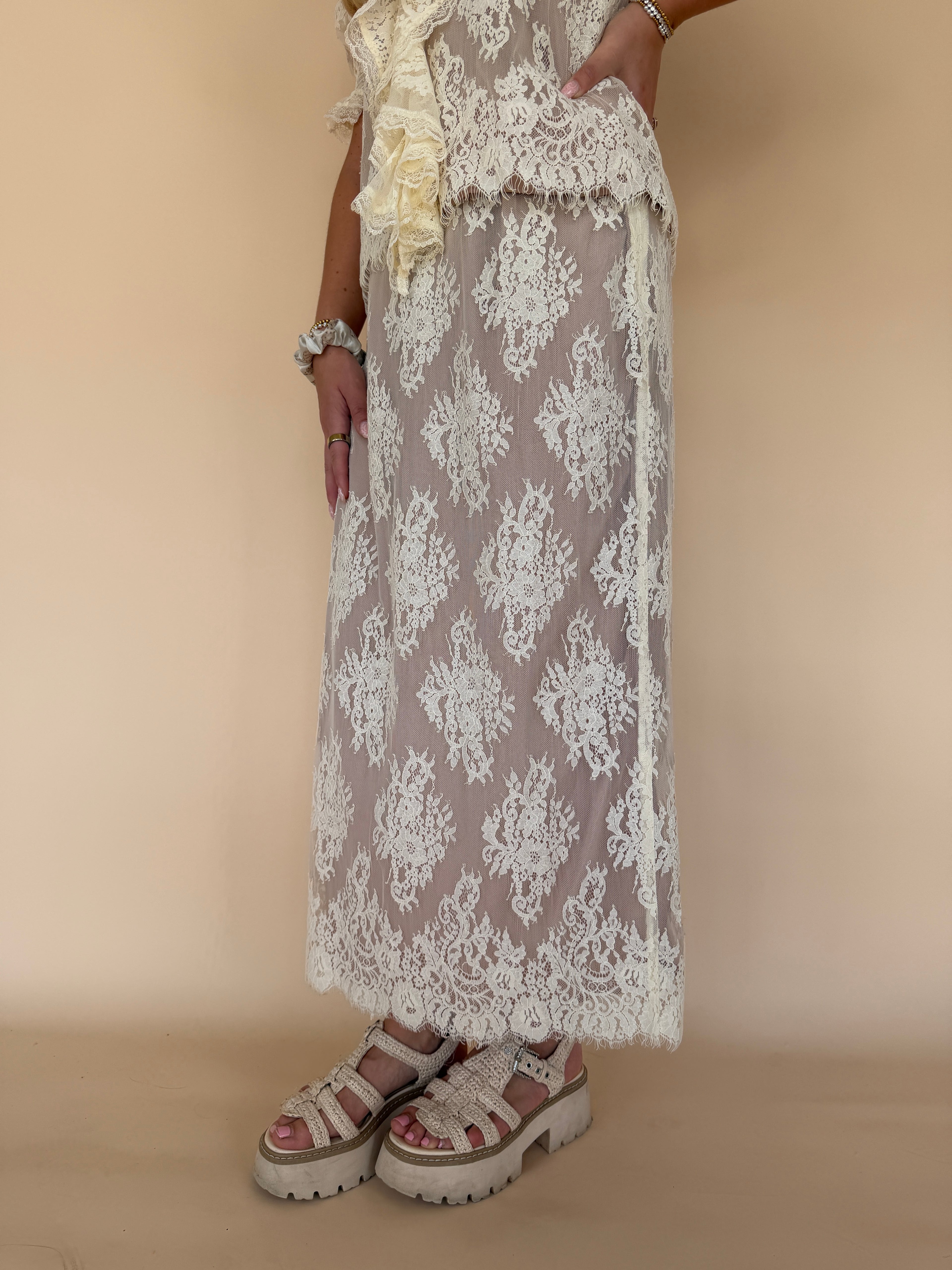 Lennon Lace Midi Skirt